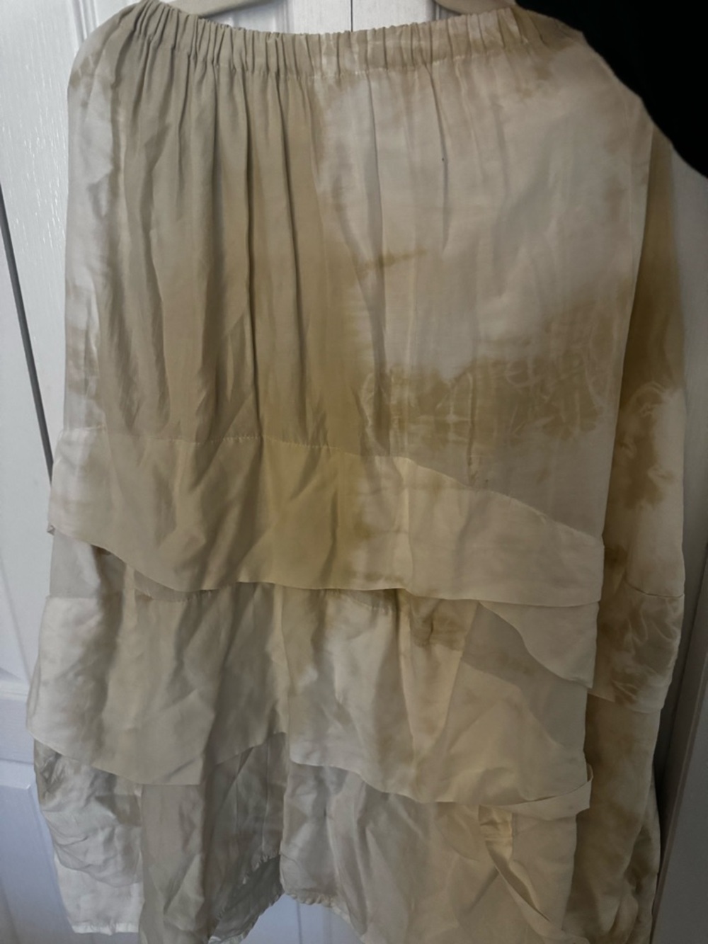 Women's Tiered Cream Skirt